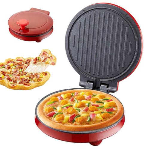 Four à Pizza électrique, Machine à Pizza de comptoir 1000 W avec Chauffage Double Face, Peut être Ouvert à 180 degrés, Facile à Nettoyer, Machine à Pizza de 23 cm pour la Maison