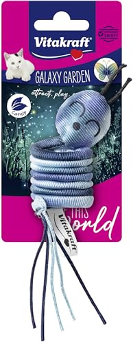 Vitakraft Galaxy Garden Wurm, Katzenspielzeug Katzenminze, interaktives Spielzeug für Katzen, zum Jagen und Toben (1 Stück)