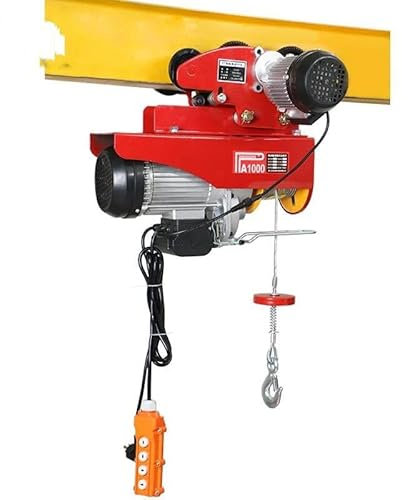 Eléctrico Grúa Polipasto de cable Cabrestante de motor eléctrico Voltio con control remoto de radio para carro eléctrico móvil 1000kg 220