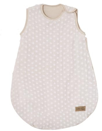 roba babysovsäck 70 cm Frosty Almond ekologisk bomull GOTS OEKO-TEX varm helår för nyfödda beige