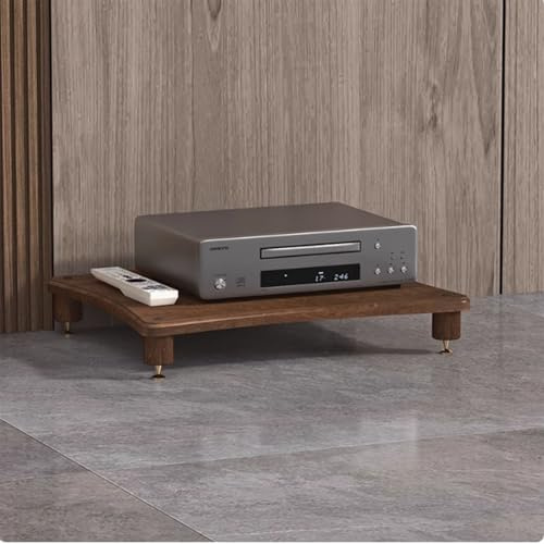 Solid Wood Audio Rack Amplifier Rack AV Media Stand Audio Video Rack 1/ 2/3/4 Layer Media Stand DVD/CD Player Stand HiFi Rack Record Stand Corner Rack for Home/Office/Theater Audio Video Storage Rack