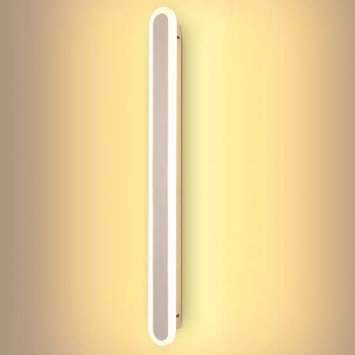LIGKIN Aplique de Pared Interior LED, Lámpara de pared Blanca Largo Diseño Aplique Moderno 3000K Blanco Cálido para Pasillo, Salón, Escalera, 60 cm