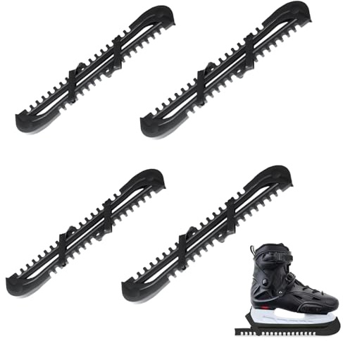 eupdd 4 Pièces Protege Patin a Glace: Protège Lame Patin a Glace Ajustable, Protège-Lames pour Patins à Glace, Protections de Patins à Glace pour Hockey et Patinage Artistique