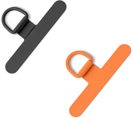 CHUQING Mobiltelefonkedja universaldynor svart mobiltelefon snodd lapp 2 stycken universella telefonsnodd pads orange mobiltelefonband dyna