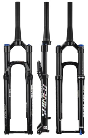 HZXQCVB Mountainbike-Federgabel 27,5/29 Zoll Federweg 100mm 1-1/2 15 X 110mm Steckachse Boost Fahrradgabel Zugstufendämpfung Scheibenbremse(Black,29in)