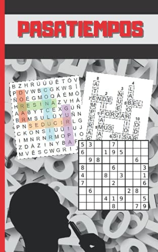 PASATIEMPOS: FORMATO BOLSILLO - TAMAÑO ESPECIAL VIAJE O VACACIONES. SUDOKUS, CRUCIGRAMAS Y SOPAS DE LETRAS CON VARIOS NIVELES DE DIFICULTAD. INCLUYE SOLUCIONES.