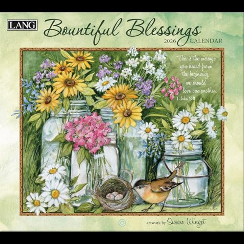 LANG BOUTIFUL BLESSINGS 2026 Wall Calendar - Made in USA
