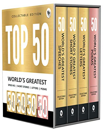Top 50 World’s Greatest Short Stories, Speeches, Letters & Poems, COLLECTABLE EDITION (Box Set of 4 Books)
