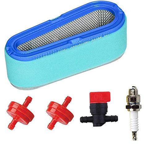 Carkio-Valvola per filtro dell'aria e valvola di arresto del carburante,con 2 filtri per carburante,per Briggs & Stratton 194702 195702 197702 28A702 28B702 28B707 8.5HP - 11.5HP motore verticale