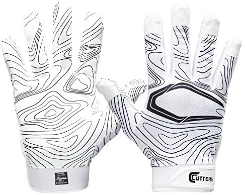 Cutters Game Day Receiver Glvs White Topo L/XL, Erwachsene: L/XL
