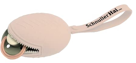 SchnullerHai Blush, Schnullertasche, praktisch für die Aufbewahrung von 2 Schnullern, Schnullerbox mit flexiblen Befestigung
