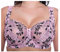 Gem Women's Full Cup Lace Embroidered Plus Size Underwired Bra (Pink-Black, 34F)