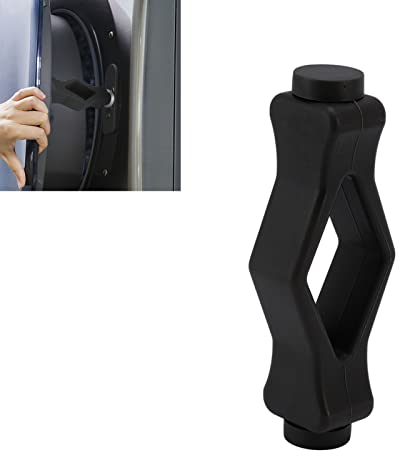 Uadme Support Porte Lave-Linge Chargement Frontal, Sécurité Enfant Ouverture Avant Laveuse Forme Bouche Support Porte Machine Laver Aimant Puissant pour Linge Porte Sèche-Linge Accessoire(Le Noir)