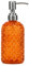 SDlumeiy 453.6 g Seifenspender mit 304 rostfreier Edelstahl-Pumpe, Küche, Badezimmer, nachfüllbarer Glas-Flüssigseifenspender für Handseife, Seife, Lotion(Orange)