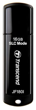 Transcend Japan TS16GJF180I SLC Mode USB 16GB [TBW: 1146 TB], USB 3.0, Typ Kappe, schwarz, robust, für gewerbliche und industrielle Nutzung, 3 Jahre Garantie