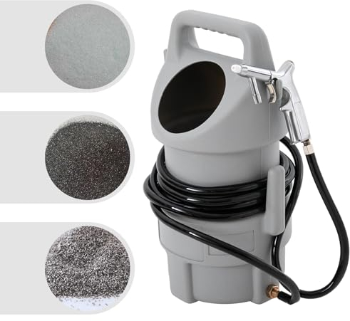 Mobiles Sandstrahlgerät Tragbare Sandstrahlgeräte, Mobiles Sandstrahlgerät mit Tank und Pistole, Druckluft Sandstrahlpistole