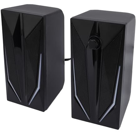 Oreilet Altavoces de Computadora, Altavoz USB con Luces RGB para Portátiles para PC de Escritorio, Pequeños Altavoces de Juego de Altavoces Multimedia para Monitor