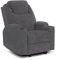 M MCombo Elektrisch Relaxsessel Massagesessel Fernsehsessel Liegefunktion Vibration Heizung 7061 neues Modell (Grau-Chenille)