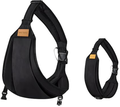 Pumwoy Ergonomisch Toddler Carrier, Kleinkind Trage Seitlich Kindertrage Carrier Von 0 Bis 36 Monaten, Verstellbare Baby Trage, Tragbare Babytrage Kleinkinder bis 20KG, Babytragetuch (Schwarz)