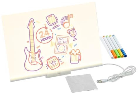 Pizarra LED para Dibujar | Tablero Iluminado para Pintar,Material Educativo de Dibujo, Herramienta de Garabateo para Viajes Niños Niñas Jardín Infantil Hogar