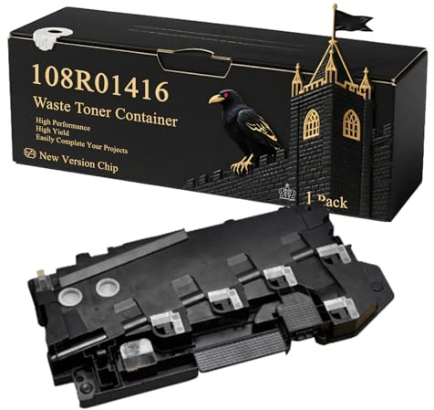 108R01416 Waste Toner Container Compatible for Xerox VersaLink C500DNW C500NW C505SW C505X C605X C605XL Printers, With Chip, 30000 Pages, Vibrant Colours (1 Pack Black)