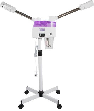 Vaporizador facial, profesional 2 en 1 vaporizador facial 800 W vaporizador de belleza vaporizador facial vaporizador facial con lámpara que mata bacterias