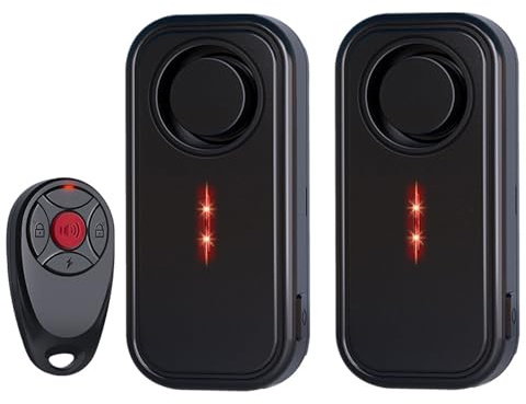 Mengshen Wireless Vibration Alarm 113dB IP66 Waterproof Bike Car Anti-Theft Security Alarm System with Remote Control 7 Level Sensitivity 3 Volume Adjustment