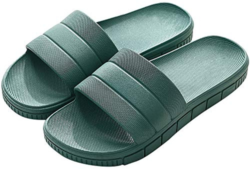 Harrms Herr/dam badskor, tofflor sommar, slippers, badtofflor strand, inomhus/utomhus halkfria, unisex, enfärgad, 7 färger, EU 36 - 45, Armégrön, 36/37 EU