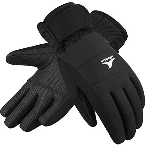 Achiou Kinder Skihandschuhe, wasserdichte Winter Snowboard Handschuhe, Touchscreen Warme Schneehandschuhe für Kinder Mädchen Jungen Skifahren Radfahren