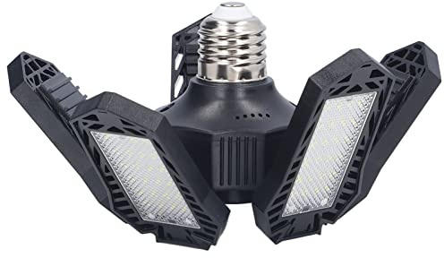 LED-garagelampa, vikbar 20W pendellampa för garage med 1500 lm, E27-sockel, justerbara dokumentförstörare, Creature, verkstad, inköp, gård