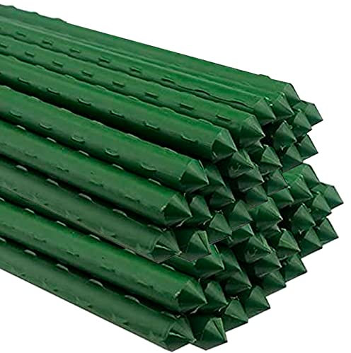 AC – Pack de 24 tutores de Acero plastificado para Plantas – Ideal para el Cuidado de Las Plantas – Varilla para el Cuidado de Las Plantas y arboles (24 uds Ø 0,8 x 180 cm)