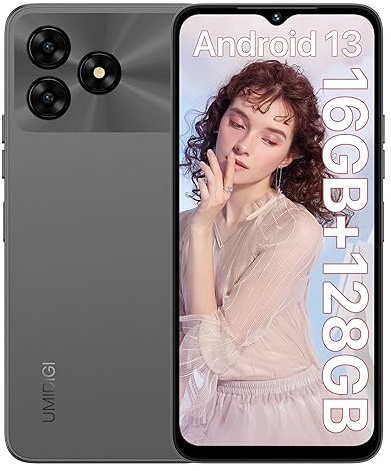 UMIDIGI G5 Mobile Phone,16(8+8)+128GB Android Smartphone, 50MP Camera, 5000mAh, Sim-free & unlocked Mobile Phones, 4G Dual SIM Smartphone, 6.6 inch,GPS/OTG(Grey)