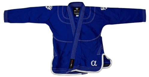 Zed Honra - Damen Alpha Gi - Premium BJJ Kimono, strapazierfähiges Perlengewebe und Rip Stop, inklusive weißem Gürtel und Tasche, Blau, F0