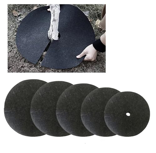 Anello di pacciamatura per Alberi Non Tessuto 20 pz Giardini Esterni Albero Protettore Tappetini 15 cm 27 cm 32 cm 42 cm 52 cm Disco Arbusto Albero Guardia diserbo Pad Erbaccia Barriera Piante Copertu