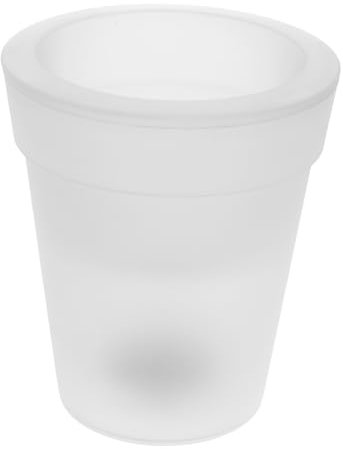 Solar Powered Flowerpot Light LED Vase for Outdoor Garden White Abs