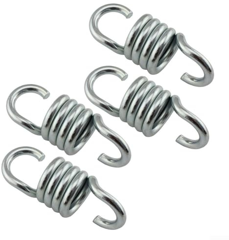 Heavy Duty 7 mm molle oscillanti in acciaio ganci per altalene portico sedie sospese amache con montaggio a soffitto sospensione movimento fluido e sicuro (4 pezzi)