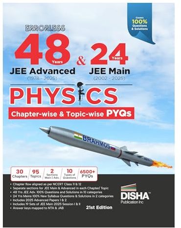 48 Years JEE Advanced PHYSICS 21st Edition-1050: Physics Chapter-Wise & Topic-Wise Pyqs Book