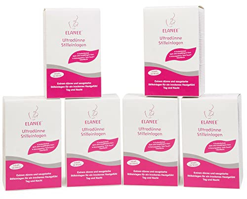 ELANEE 219-V1 Ultradünne Stilleinlagen, 6er Pack (6 x 24 Stück), weiß