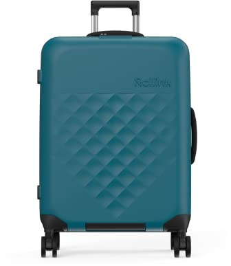 Rollink Vega 360 Spinner : Valise légère et Pliable pour Un Rangement Peu encombrant., Deep Lagoon., Check in M, Décontracté