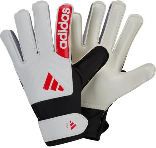 adidas Unisex COPA Goalkeeper Gloves Club JUNIOR White/Lucid Red/Black, 5