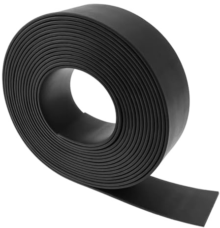 ALI2 Gummiband 50 mm × 3 m, gummiplåt, gummirulle, platt gummitätning, gummimatta, gummiplatta, neopren, halkfritt gummi (svart, 50 mm × 3 mm × 3 m)