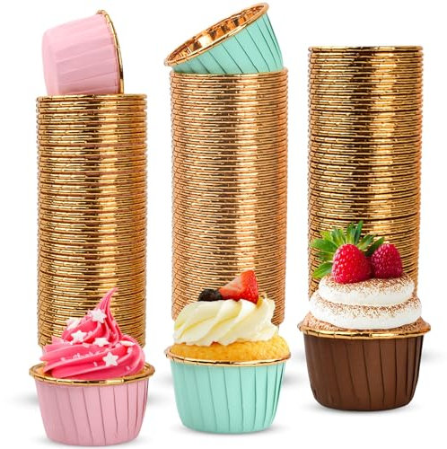 150 Pezzi Pirottini per Cupcake Carta, Pirottini Usa e Getta per Muffin, Pirottini di Cottura da Forno di Carta, Stampi di Carta per Muffin, Avvolgi Muffin Decorativi, Formine per Cupcake in Carta