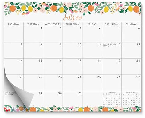 S&O Fruity Magnetic Fridge Calendar from July 2025-Dec 2026 - Tear-Off Refrigerator Calendar to Track Events & Appointments - 18 Month Magnetic Planner for Fridge for Easy Planning - 8x10 in.
