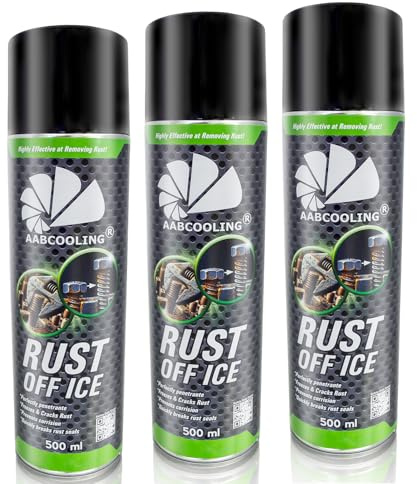 AABCOOLING Rust Off Ice 3x 500ml – Smörjmedel & Rostlösare med Kylchock, Rostomvandlare, Rostborttagare, Lossar Fastrostade Skruvar på Verktyg och Maskiner, Idealisk för Elverktyg & Handverktyg