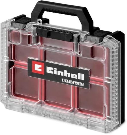Scatola di smistamento Einhell Original E-Case Half Size (compatibile con E-Case standard con Half Size, Half Size E-Case e piastra E-Case, fino a 12,5 kg, incluse 4 scatole di smistamento)