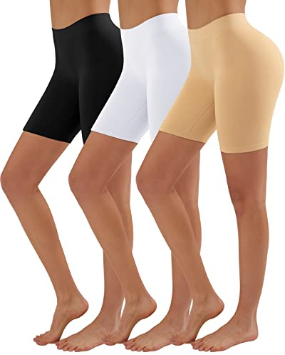 YADIFEN Anti Chafing Shorts Women Seamless Slip Short for Under Dresses | Stretchy Long Briefs Boxers Ladies Breathable Safety Panties for Yoga Daily Wear