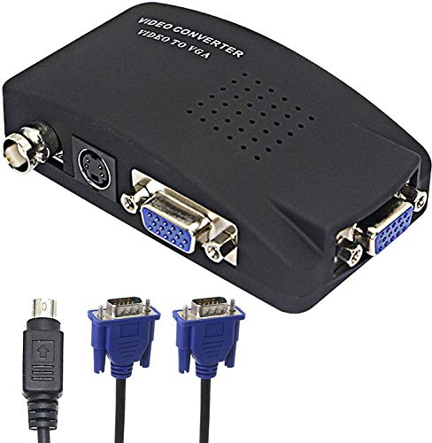 BNC zu VGA S Video VGA zu VGA Konverter CCTV Kamera PC zu TV Adapter BNC Eingang zu VGA Ausgang Laptop Computer Monitor Konverter für DVR DVD Player Unterstützung PAL NTS