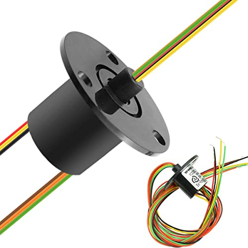 Youmile Capsule Slip Ring 12.5mm Signal Transmettre CIRCUITS Électriques 2A 360 degrés Joint Rotatif 300Rpm 240VAC 6 Fils Pour Moniteur Équipement De Test Électrique Robotique