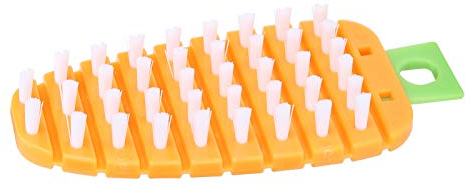 Fruit Brush, Vegetable Brush Vegetable Scrubber Potato Scrubbing Brush Flexible Carrot Shape for Potato(Orange)