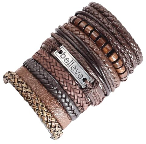OSOLVE 10 st läderrem/svart set Wrap vävt nytt mode för män armband herr dam läderarmband herr armband grossist smycken gåva